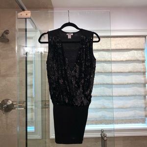 Boubou black dress with sequins